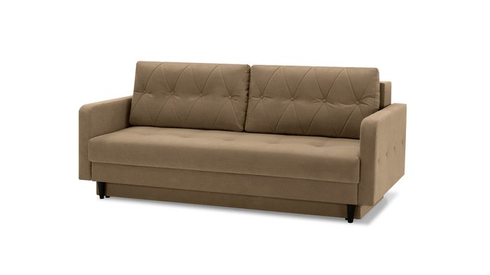 Прямой диван-кровать Бостон Лайт светло-коричневого цвета - купить Прямые диваны по цене 54800.0