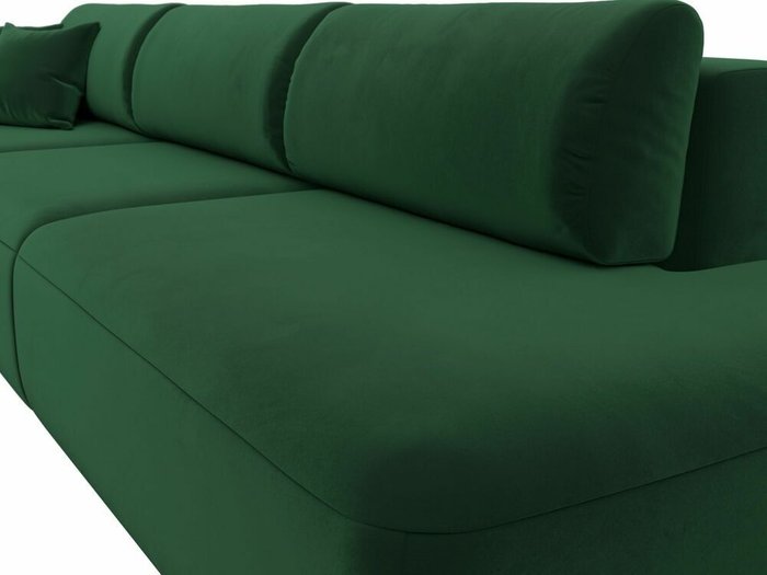 Диван-кровать Лига 036 Модерн Лонг темно-зеленого цвета с левым подлокотником - лучшие Прямые диваны в INMYROOM