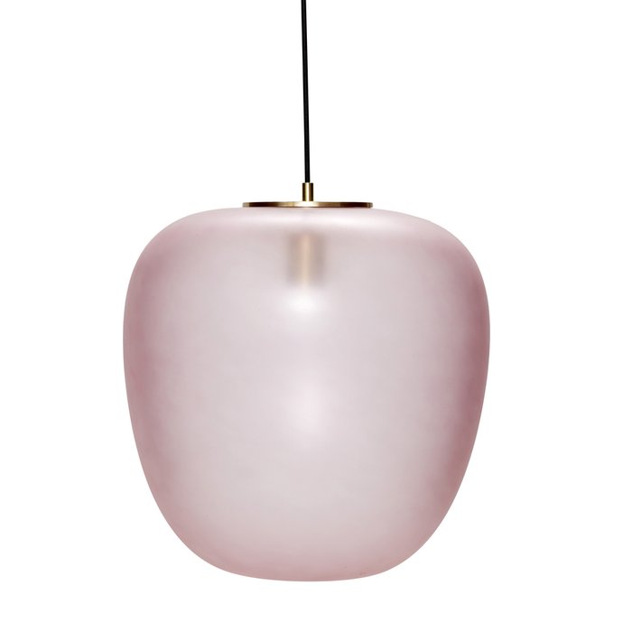 Подвесной светильник с розовым плафоном