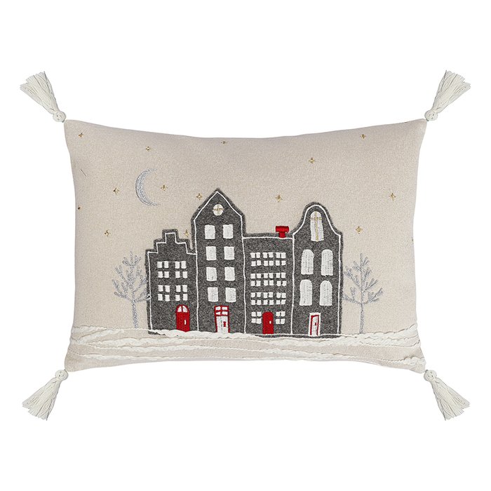 Подушка декоративная Snowy Town 30х45 из коллекции New Year Essential