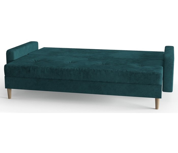 Диван-кровать из велюра Basel темно-зеленого цвета - лучшие Прямые диваны в INMYROOM