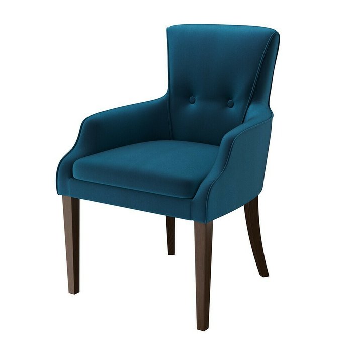 Стул-кресло мягкий Yukka синего цвета