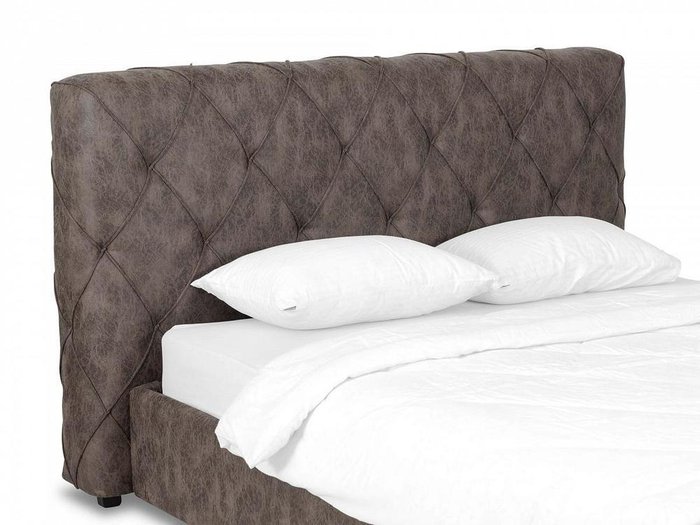 Кровать Ember 160х200 бежево-коричневого цвета с подъемным механизмом - лучшие Кровати для спальни в INMYROOM