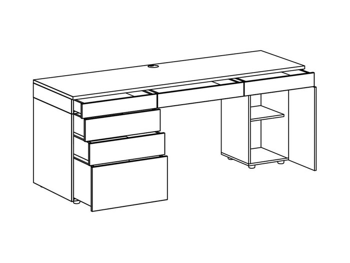 Письменный стол Modus 1 с фасадом серого цвета - купить Письменные столы по цене 59500.0