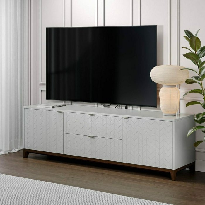 Тумба под телевизор Case CS090 светло-серого цвета - лучшие Тумбы для ТВ в INMYROOM Тумба под телевизор Case CS090 светло-серого цвета - лучшие Тумбы для ТВ в INMYROOM