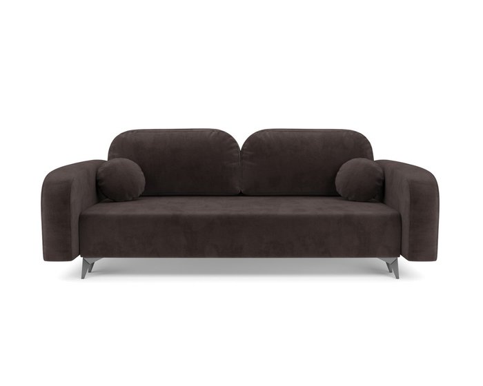 Прямой диван-кровать Цюрих коричневого цвета - купить Прямые диваны по цене 39590.0