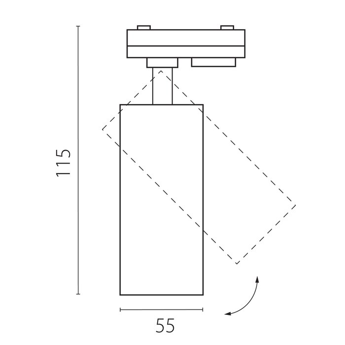 Светильник для1-фазного трека PVC RULLO GU10 ЧЕРНЫЙ - лучшие Трековые светильники в INMYROOM Светильник для1-фазного трека PVC RULLO GU10 ЧЕРНЫЙ - лучшие Трековые светильники в INMYROOM