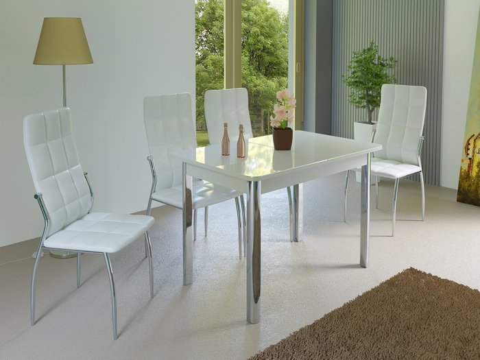 Стол обеденный раздвижной серо-белого цвета - лучшие Обеденные столы в INMYROOM