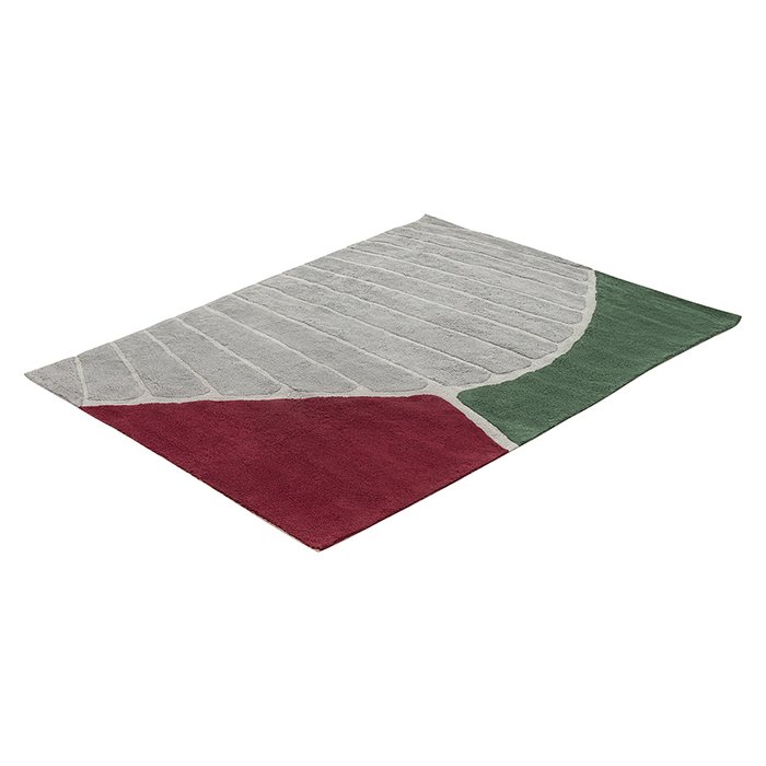 Ковер из хлопка с рисунком tea plantation из коллекции Terra 200х300 красно-зеленого цвета - купить Ковры по цене 49990.0
