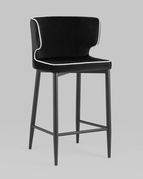 Стул полубарный Логан черного цвета - купить Барные стулья по цене 9990.0