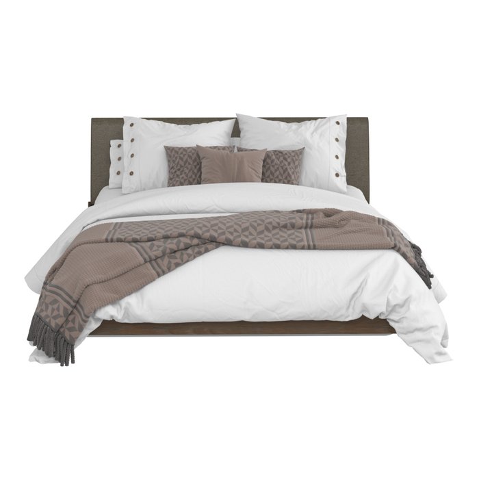 Кровать Сиена 160х200 с серым изголовьем  - купить Кровати для спальни по цене 36662.0