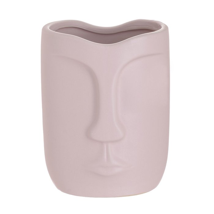 Керамическая ваза розового цвета