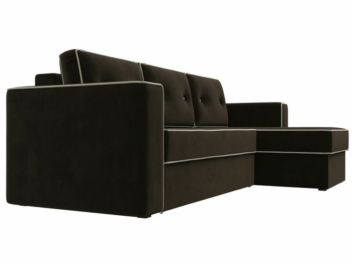 Угловой диван-кровать Принстон коричневого цвета правый угол - лучшие Угловые диваны в INMYROOM