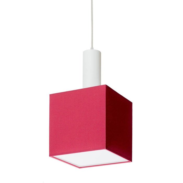 Подвесной светильник Box с абажуром красного цвета - купить Подвесные светильники по цене 5544.0