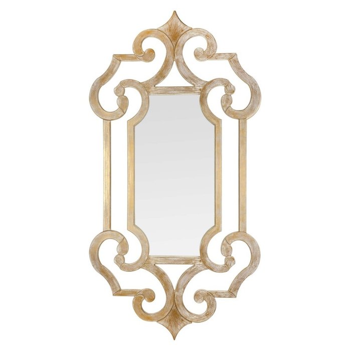 Настенное зеркало Solemn бело-золотого цвета