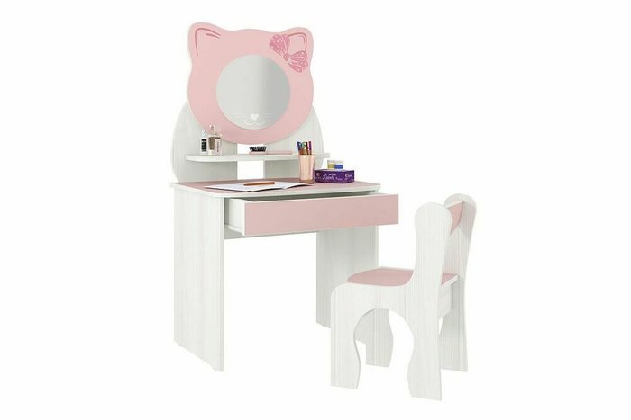 Набор детский Котенок серо-розового цвета - купить Детские столы по цене 6290.0