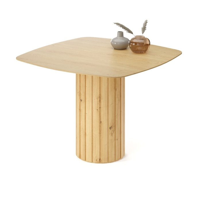 Обеденный стол квадратный Мелеф бежевого цвета - купить Обеденные столы по цене 77130.0
