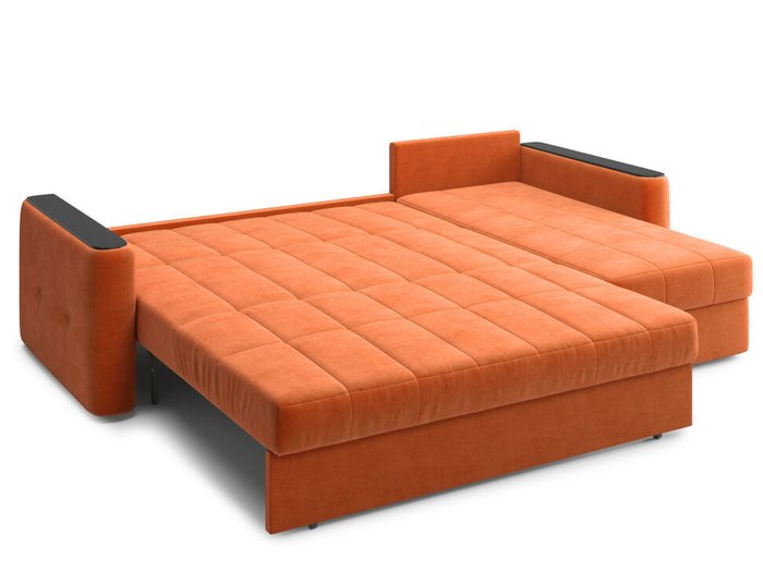 Угловой диван-кровать Ницца оранжевого цвета - лучшие Угловые диваны в INMYROOM
