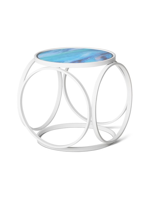 Кофейный стол Sfera бело-голубого цвета
