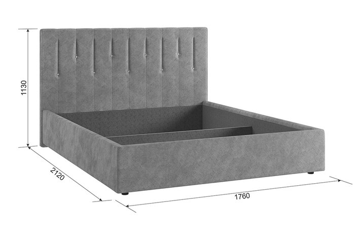 Кровать Кристи 2 160х200 кремового цвета без подъемного механизма - лучшие Кровати для спальни в INMYROOM