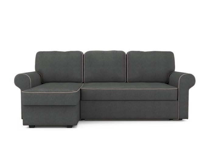 Угловой раскладной диван Tulon левый серого цвета