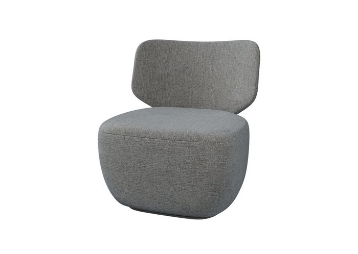 Кресло E5.2 в обивке из рогожки серого цвета