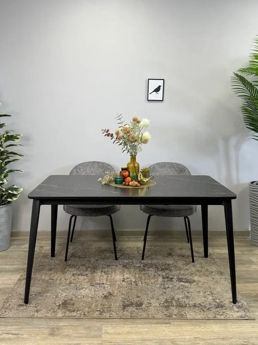 Раздвижной обеденный стол KS1400 черного цвета - купить Обеденные столы по цене 36615