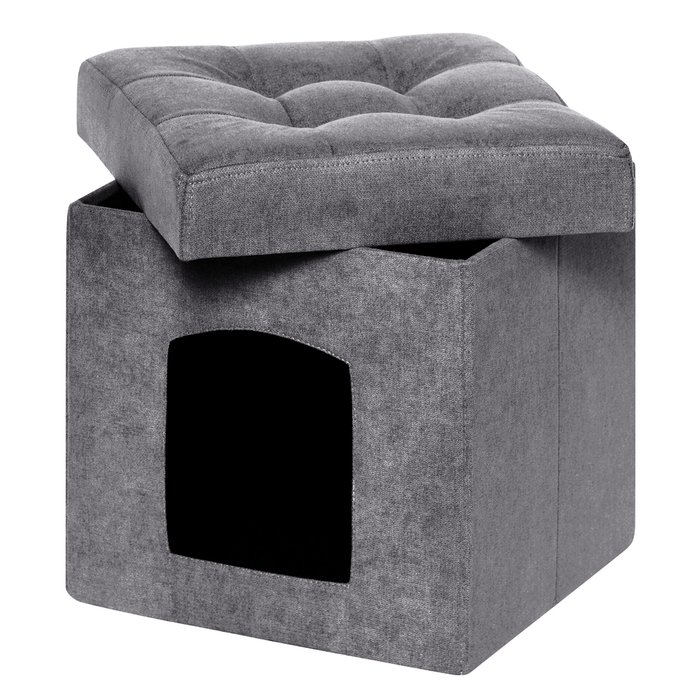 Пуфик складной для животных серого цвета - купить Мебель для домашних питомцев по цене 2699.0
