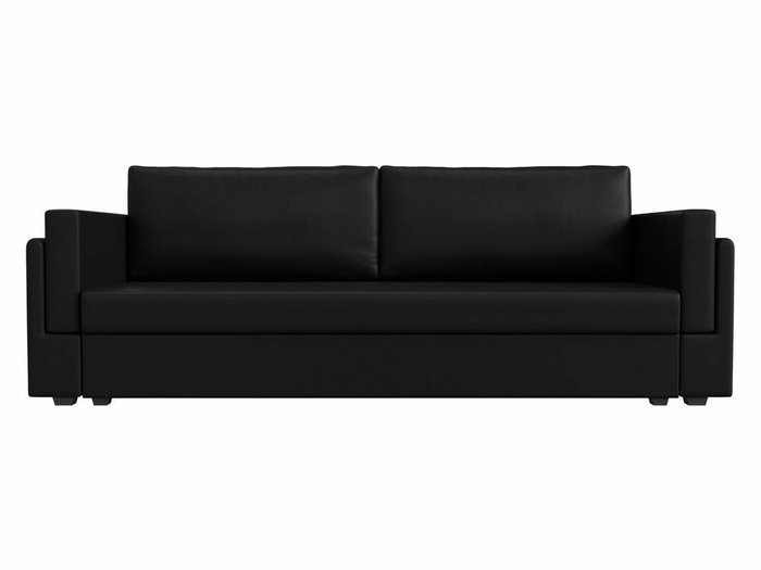 Диван-кровать Лига 007 черного цвета (экокожа) - купить Прямые диваны по цене 27999.0