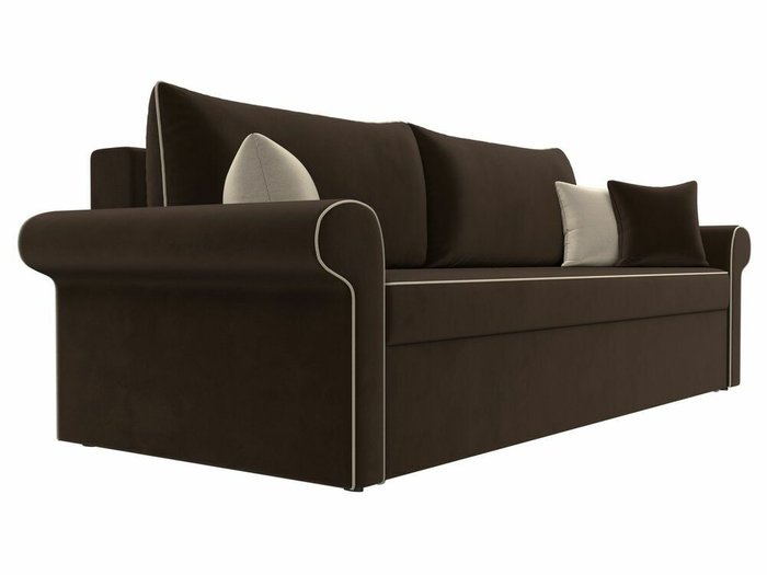 Прямой диван-кровать Милфорд темно-коричневого цвета - лучшие Прямые диваны в INMYROOM