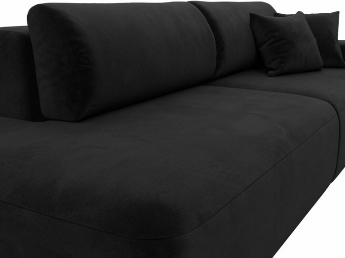 Диван-кровать Лига 036 Модерн черного цвета с правым подлокотником - лучшие Прямые диваны в INMYROOM