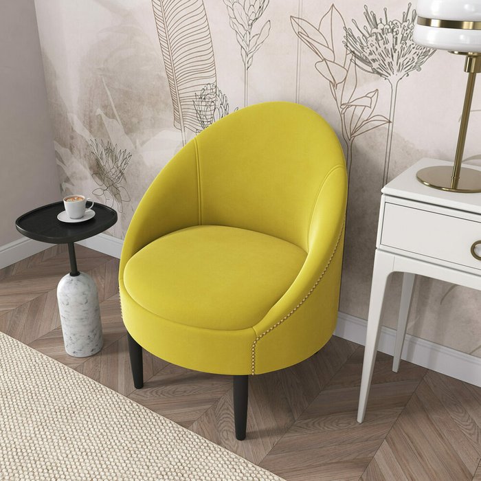 Кресло Мадрид горчичного цвета - лучшие Интерьерные кресла в INMYROOM