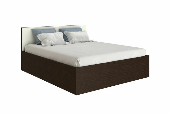 Кровать Анастасия 140x190 темно-коричневого цвета