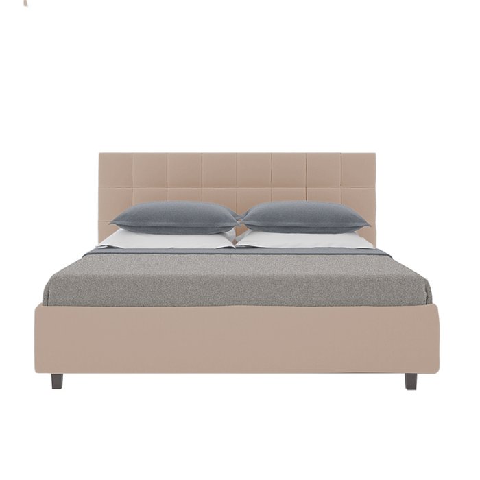 Кровать Wales Велюр Серо-коричневый 180х200 - лучшие Кровати для спальни в INMYROOM