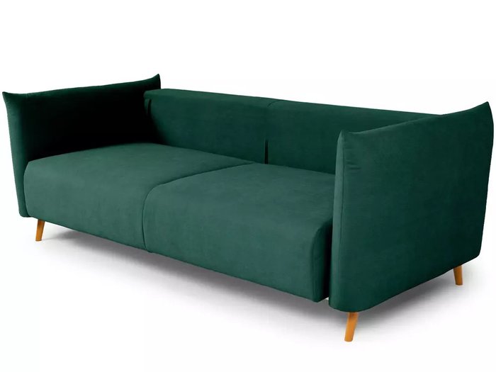 Диван-кровать Menfi темно-зеленого цвета с бежевыми ножками - лучшие Прямые диваны в INMYROOM