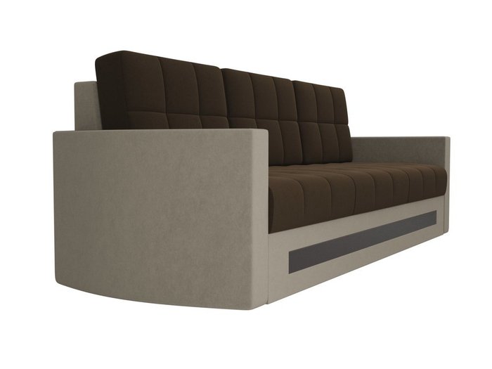 Прямой диван-кровать Белла коричнево-бежевого цвета - лучшие Прямые диваны в INMYROOM