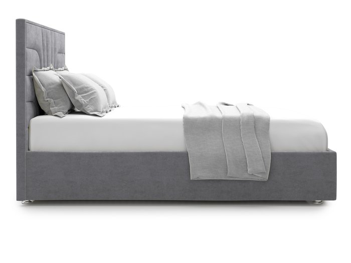 Кровать Premium Milana 160х200 серого цвета с подъемным механизмом - лучшие Кровати для спальни в INMYROOM