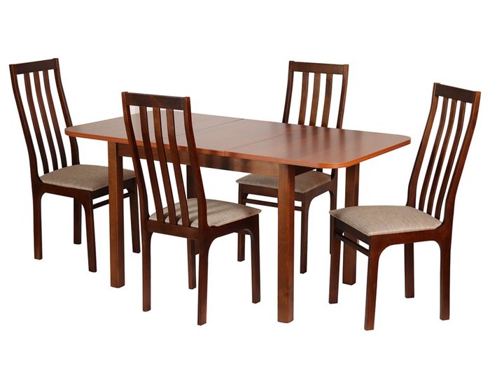 Раскладной обеденный стол Франц коричневого цвета - лучшие Обеденные столы в INMYROOM