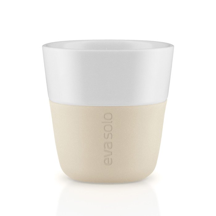 Набор из двух чашек для эспрессо с силиконовым чехлом бежевых - купить Для чая и кофе по цене 1590.0