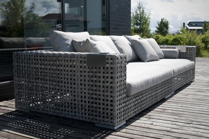 Модульный диван Канти из искусственного ротанга - лучшие Садовые диваны в INMYROOM