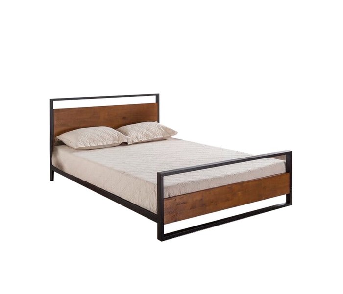 Кровать Шелби 180х200 черно-коричневого цвета - лучшие Кровати для спальни в INMYROOM