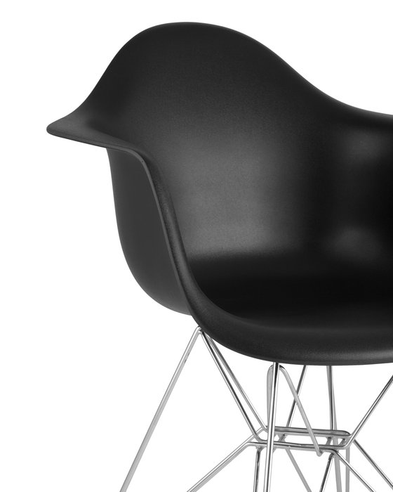 Стул с подколотниками черного цвета - купить Обеденные стулья по цене 1990.0