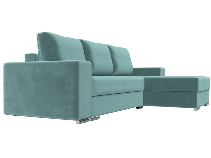 Угловой диван-кровать Дрезден бирюзового цвета правый угол - лучшие Угловые диваны в INMYROOM