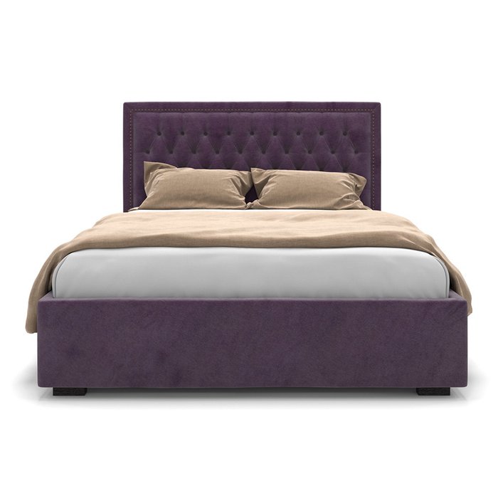 Кровать Celine фиолетового цвета с подъемным механизмом 160х200 - лучшие Кровати для спальни в INMYROOM