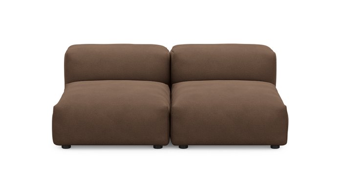 Прямой диван Фиджи малый коричневого цвета