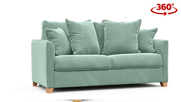 Диван-кровать Лион 137 мятного цвета - лучшие Прямые диваны в INMYROOM