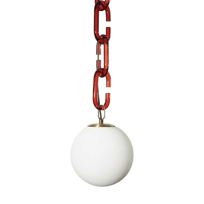 Подвесной светильник Chain красно-белого цвета - купить Подвесные светильники по цене 10230.0