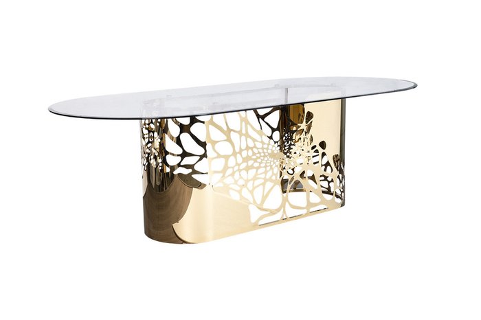 Стол обеденный со стеклянной столешницей  - купить Обеденные столы по цене 117920.0