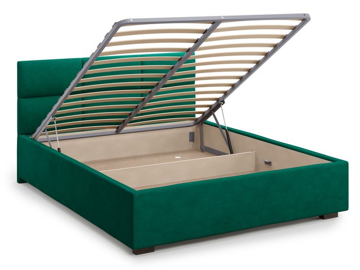 Кровать Bolsena 160х200 зеленого цвета с подъемным механизмом  - лучшие Кровати для спальни в INMYROOM