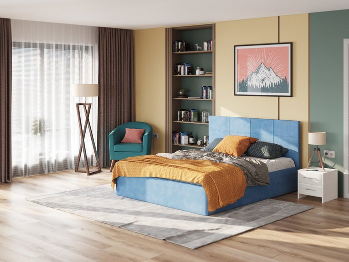 Кровать Alba Next 180х200 голубого цвета - лучшие Кровати для спальни в INMYROOM